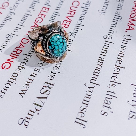Vintage Jewelry - .925 silver 💯 turquoise ring